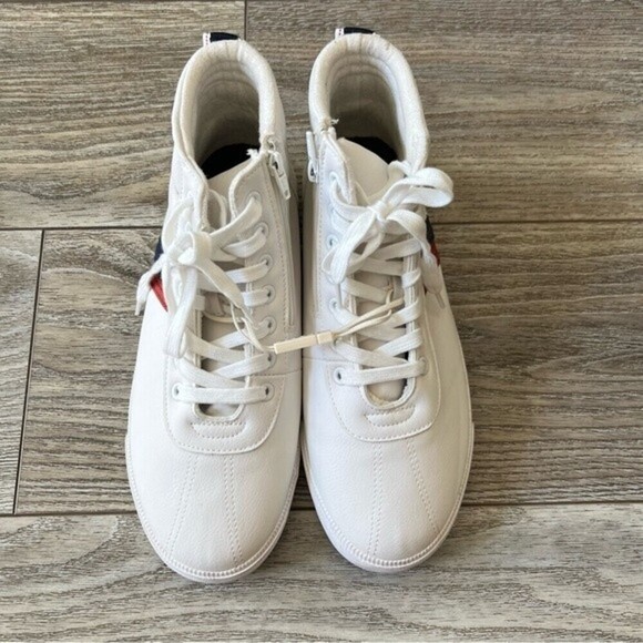 NWOT Zara Unisex White High Top Shoes SZ 38, US 7.5 - Picture 1 of 9